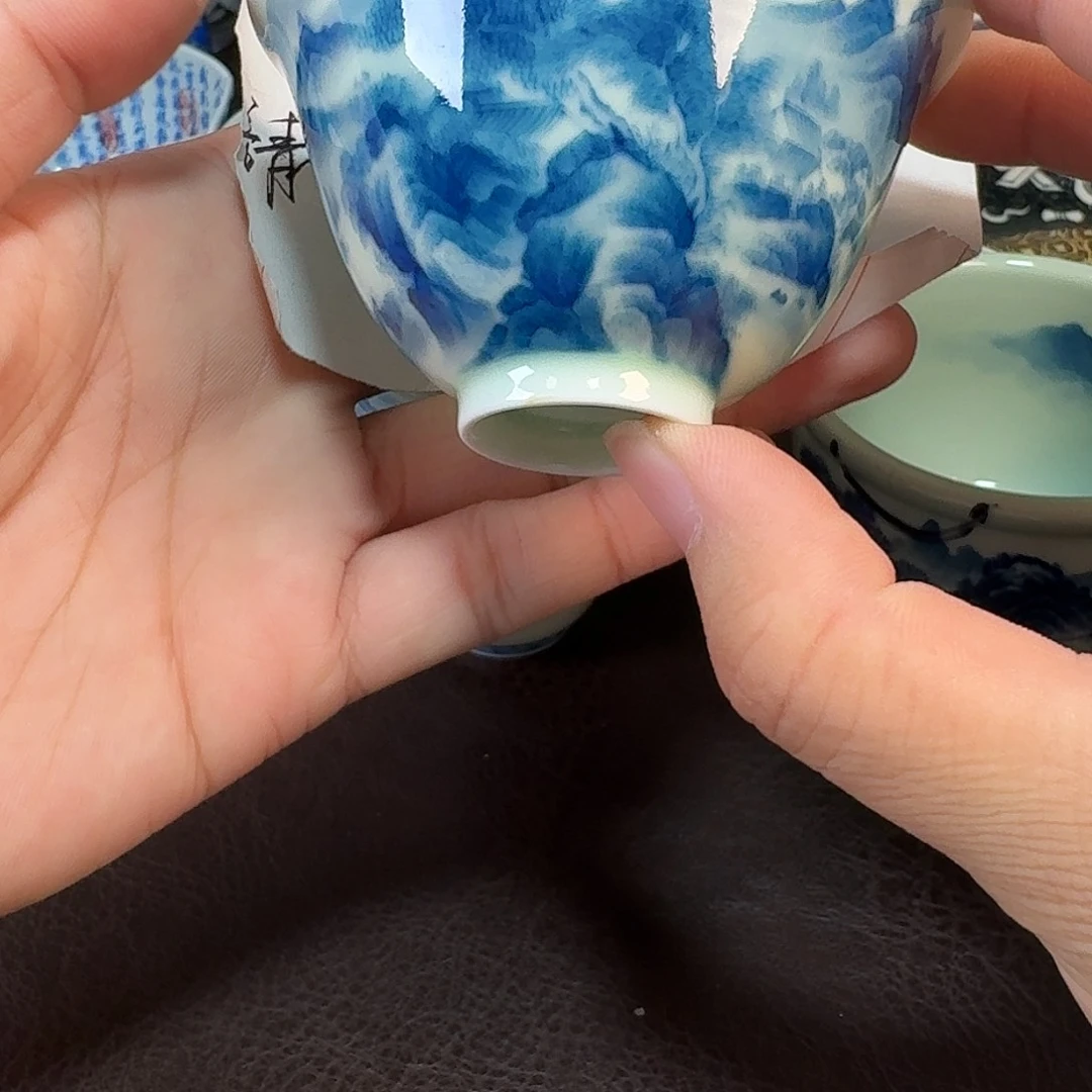 几***木现代景德镇陶瓷杯