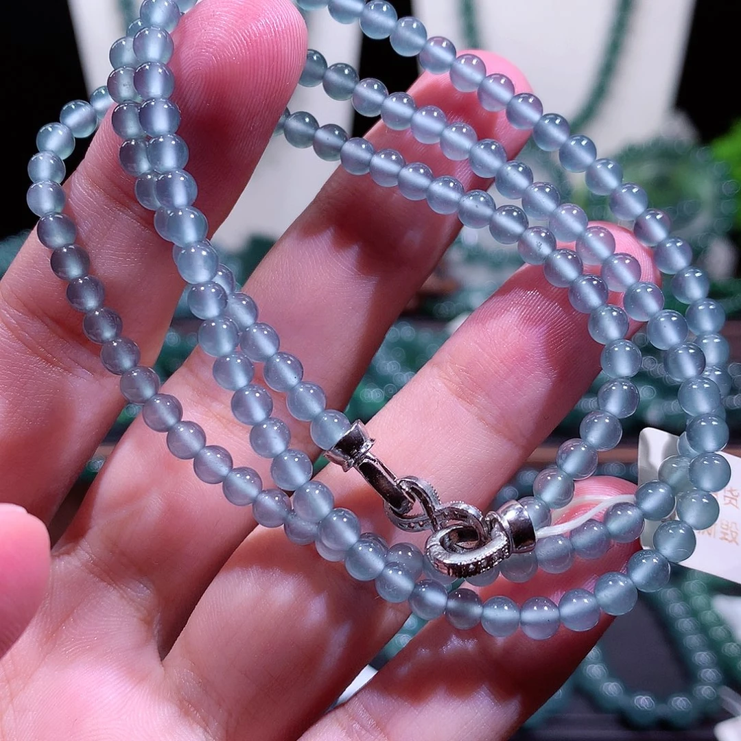 翡翠未镶嵌手链天然a货翡翠项链4+