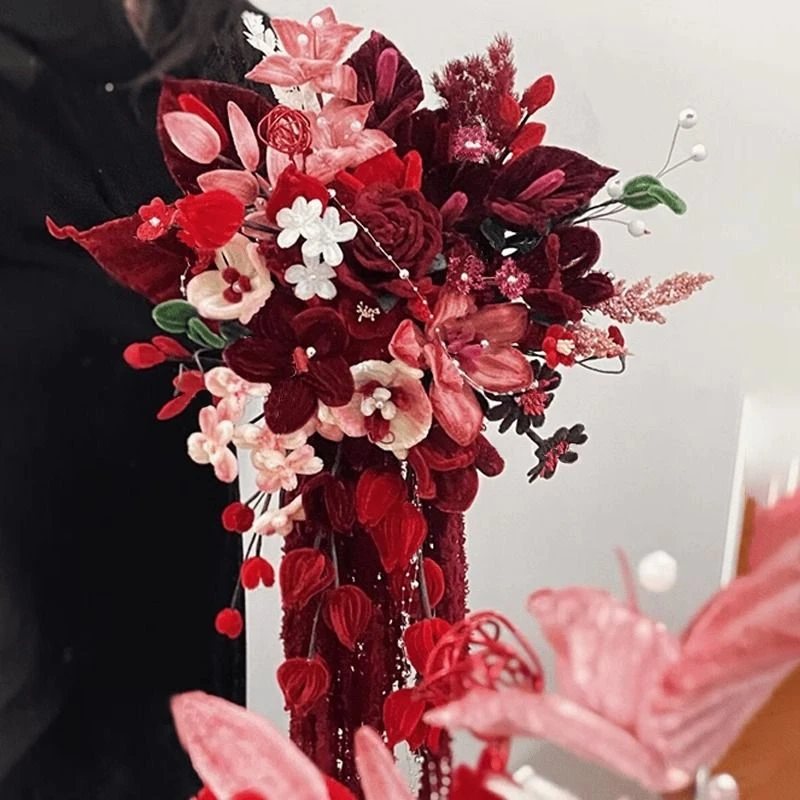 新婚新娘手捧花手工扭扭棒自制材料朋友闺蜜领证手捧花结婚用