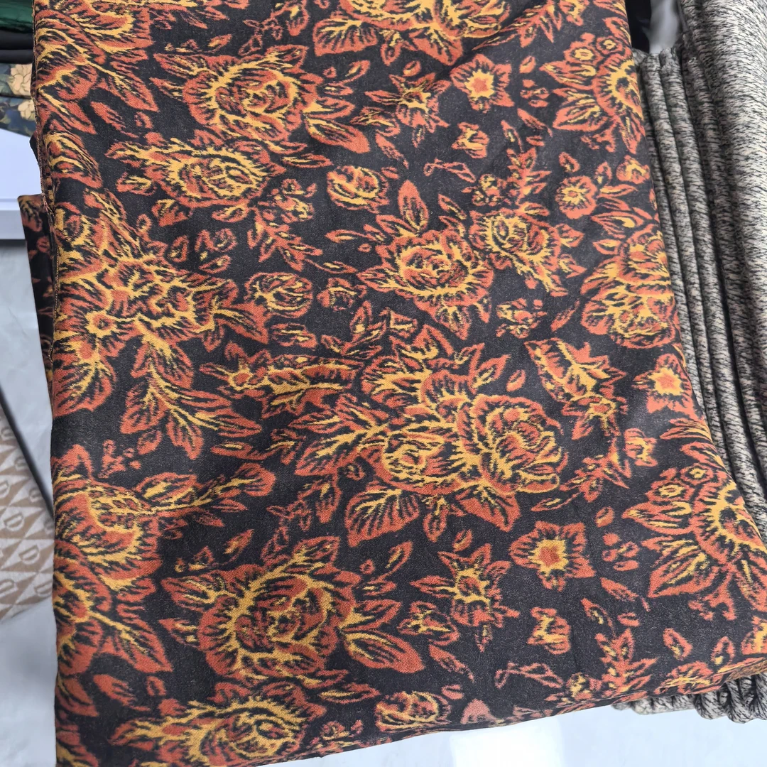 特价（不退换）织花奥绒布料黄花