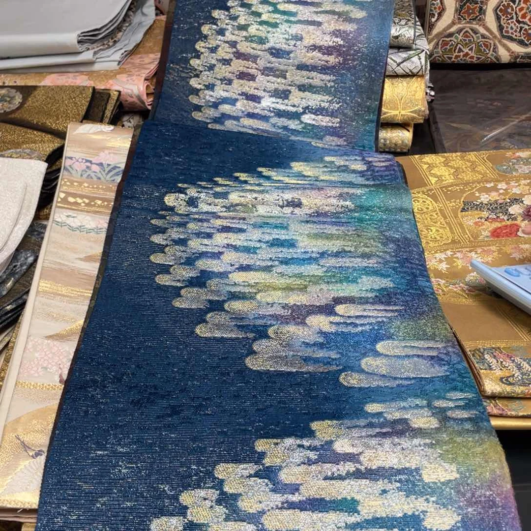 刺绣唐锦西阵织正绢面料 轮奈织