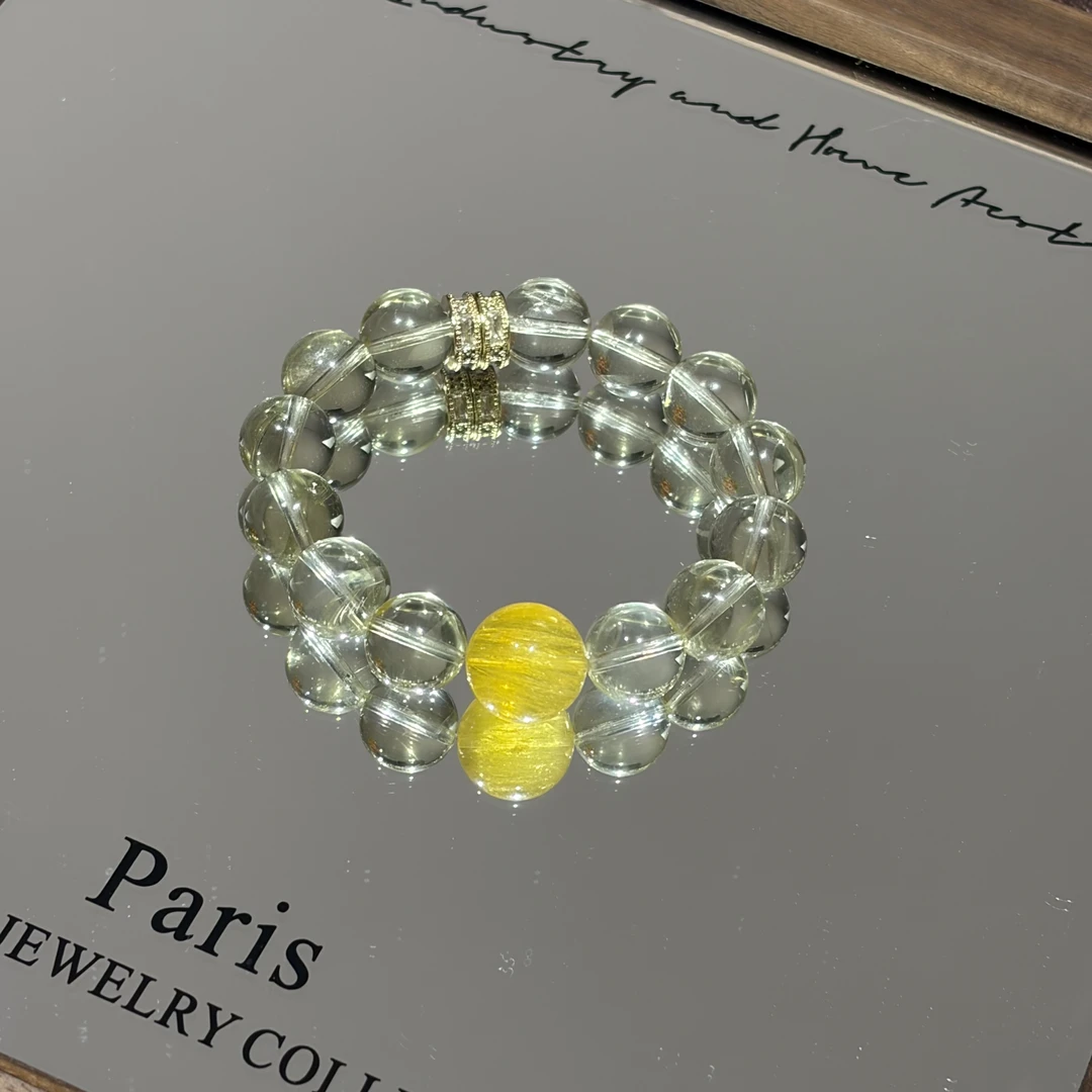 Y0293【】柠檬晶设计款手串高端轻奢多样性发一