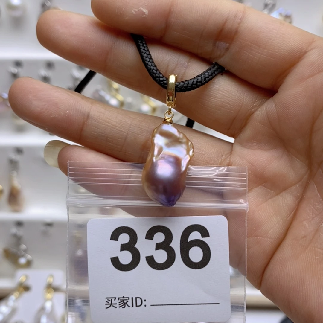 淡水珍珠颈饰银S925镶嵌336