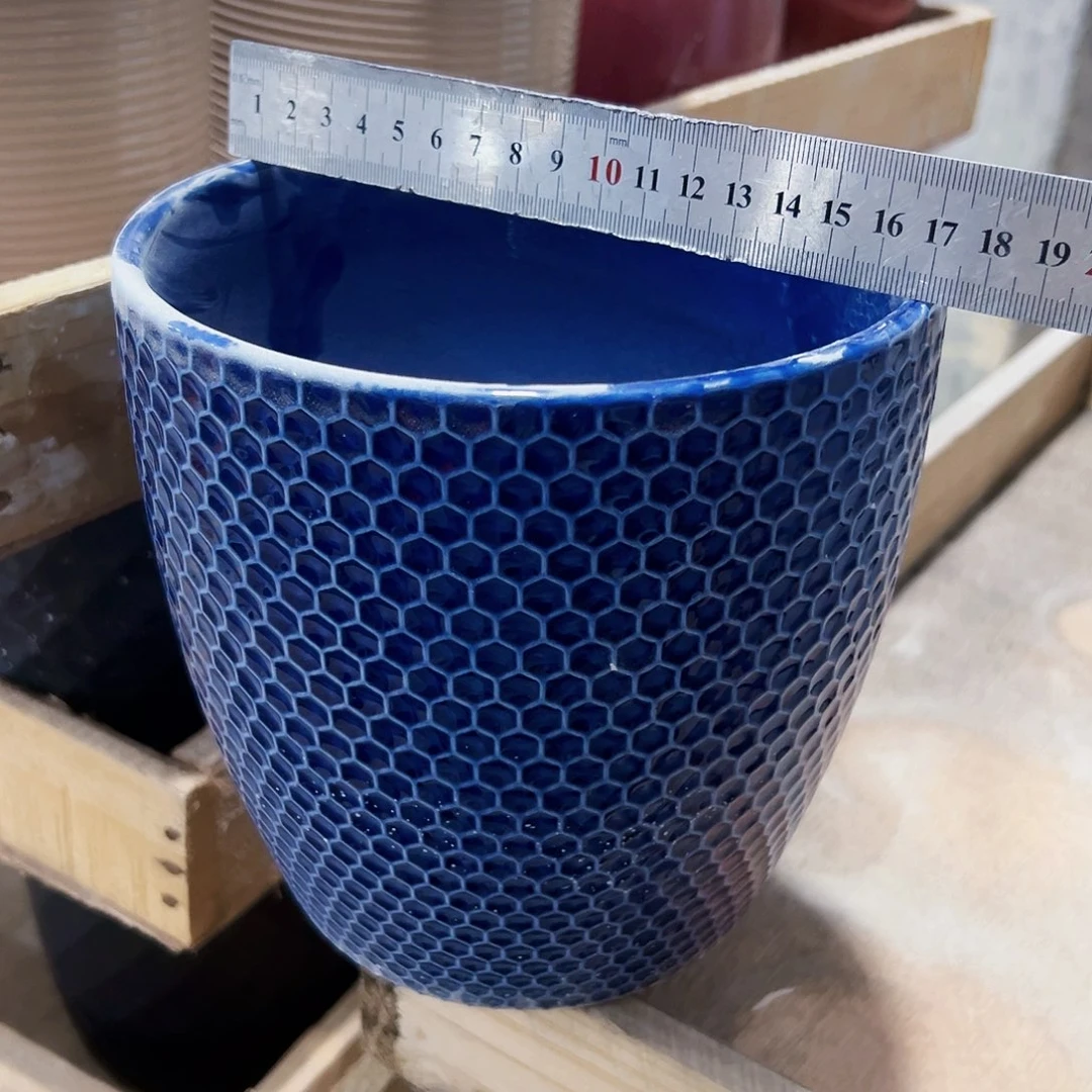 有孔，外贸尾单陶瓷花盆凑单10米包邮
