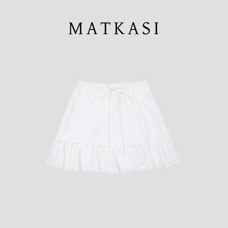 MATKASI 设计感时尚气质休闲百搭通勤可爱风显瘦A字百褶短裙女