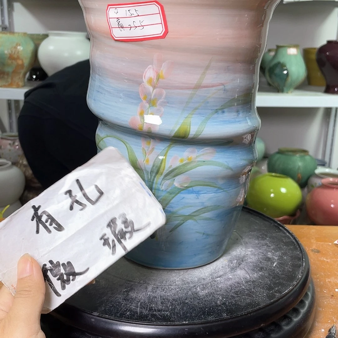 景德镇陶瓷花盆微瑕