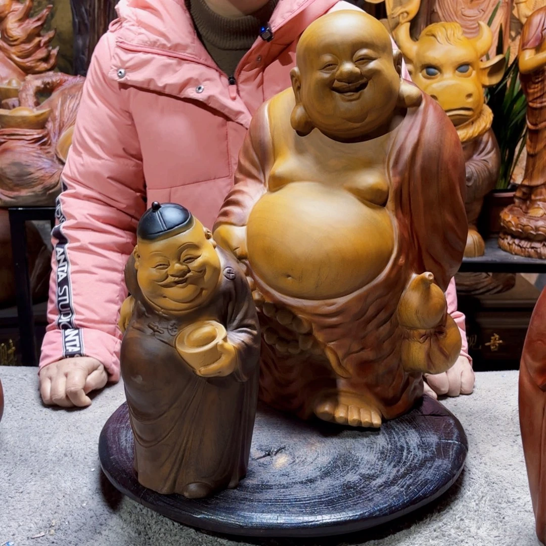 用***5香樟木深色元宝小地主香樟木