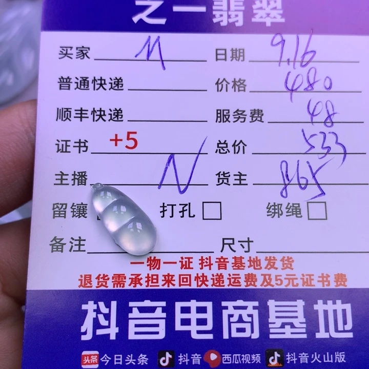 颈饰未镶嵌翡翠M****n