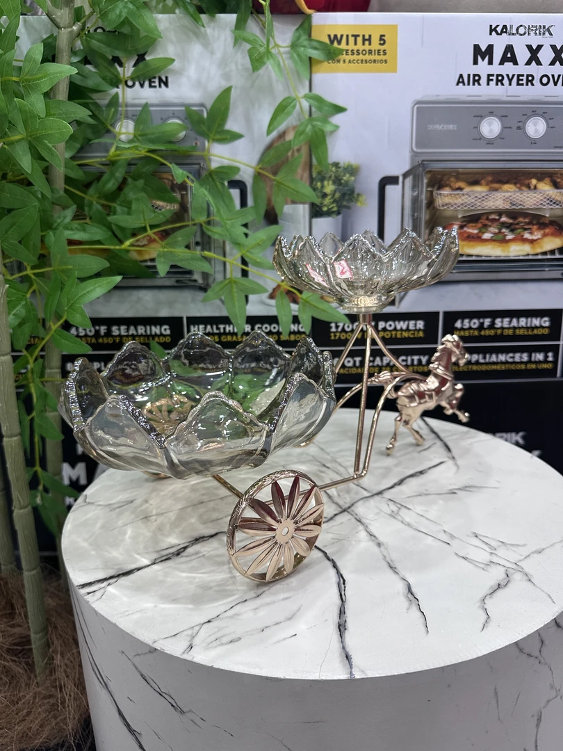 B1063创意果盘现代简约风适合家居客厅餐桌装饰摆件马车果盘B1063