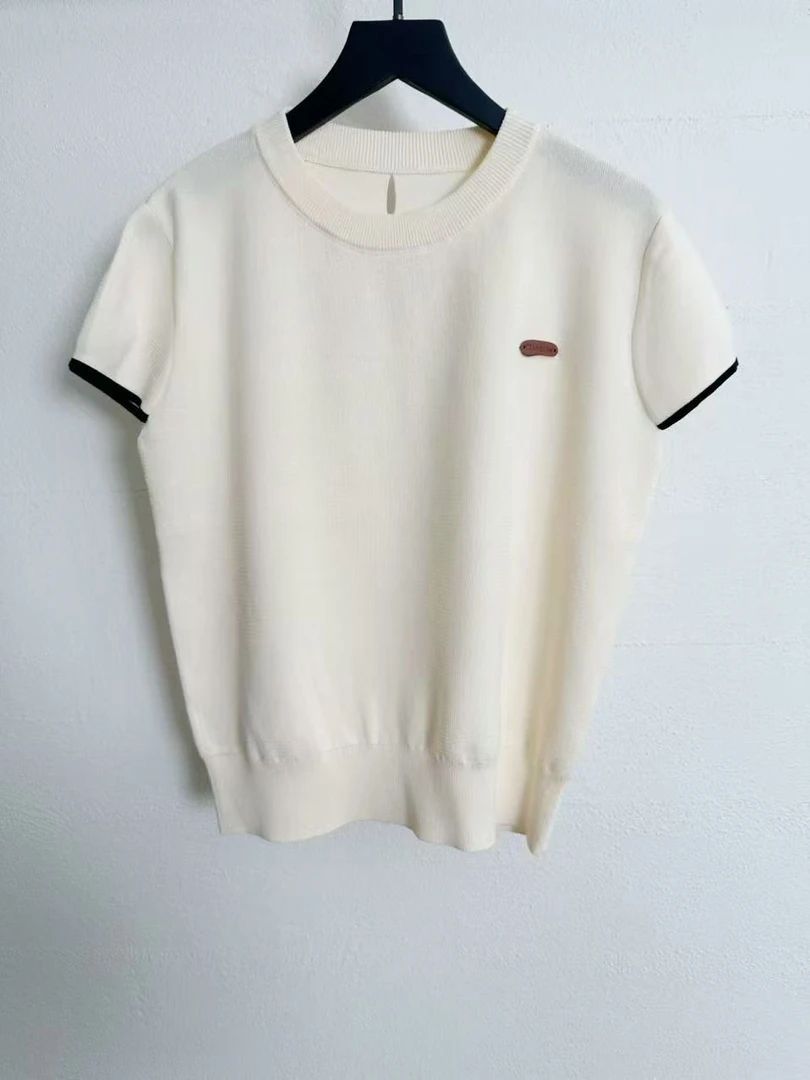 片 后背镂空针织衫短袖上衣夏季韩系简约修身短款