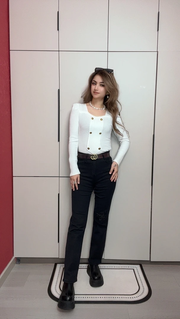 1066新款春秋女加厚黑色加长小脚裤牛仔裤包邮