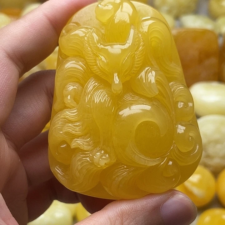 琥珀颈饰未镶嵌琥珀蜜蜡吊坠