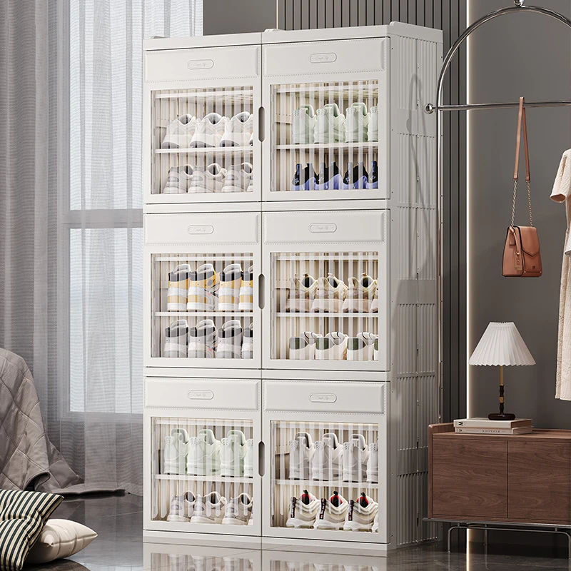 安家日记顺丰包邮加厚鞋盒透明鞋柜收纳盒简易鞋架塑料可折叠鞋柜