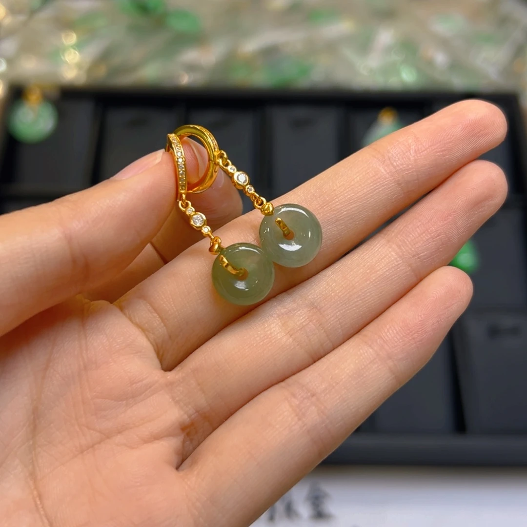 翡翠银S925镶嵌吊坠(不含链)