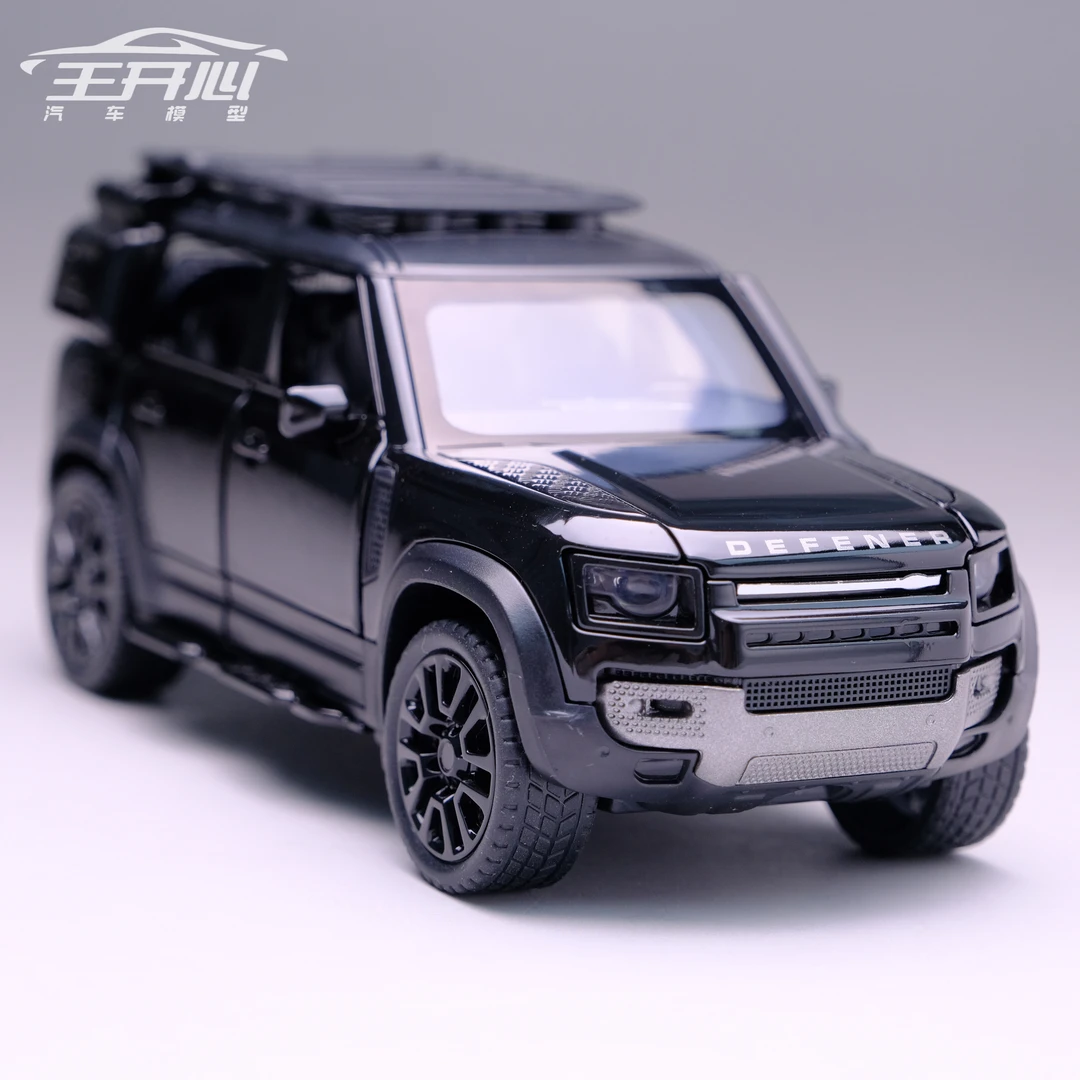 路虎 卫士 黑色 静态无声光 合金仿真SUV越野车 汽车模型收藏摆件