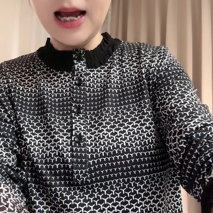 一***）韩国法式小领咖色新款7