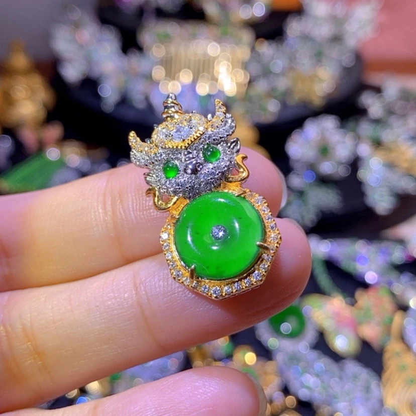 【闪购商品】翡翠挂件银S925镶嵌