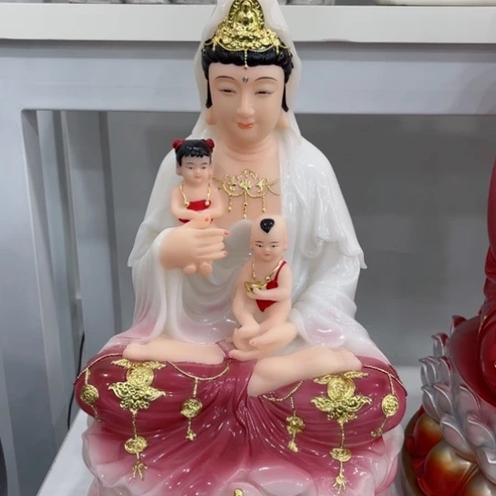 【闪购商品】玉16寸空心送子观音