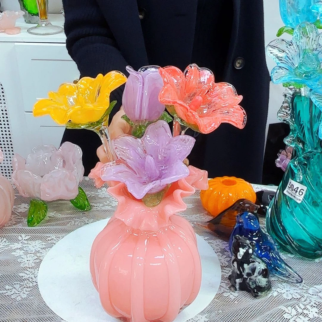 福利不退不退琉璃花瓶花器艺术品