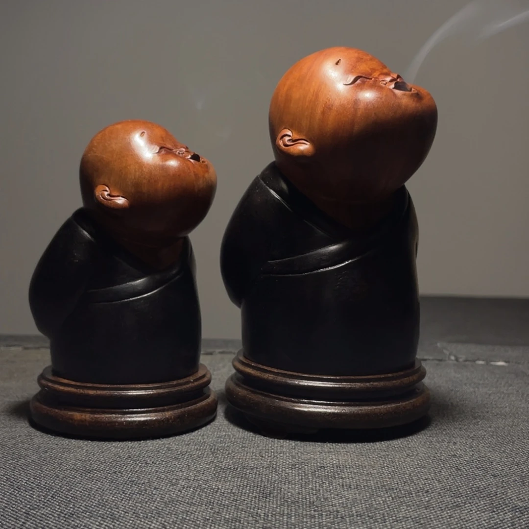 河***家木荔枝木香炉工艺品