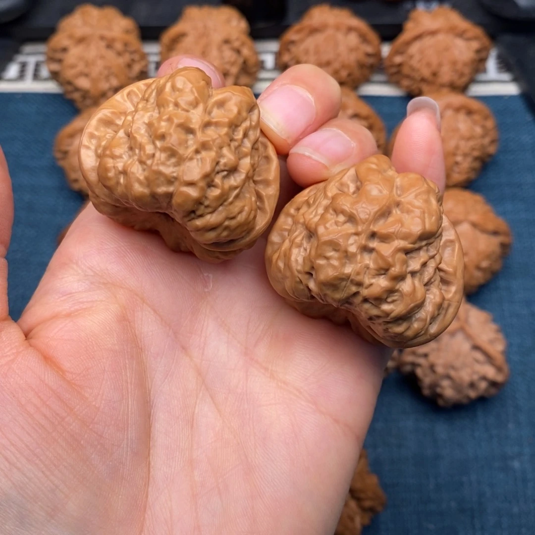 海***鱼文玩核桃把件38开背肌肉蛙