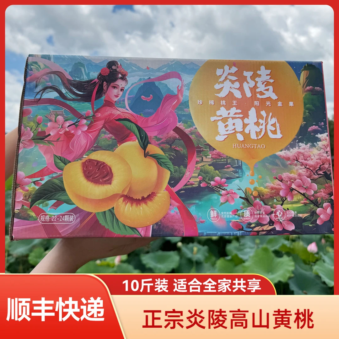 【臭屁坨】【正宗炎陵黄桃】10斤装大果 核心产区 现摘现发 顺丰快递