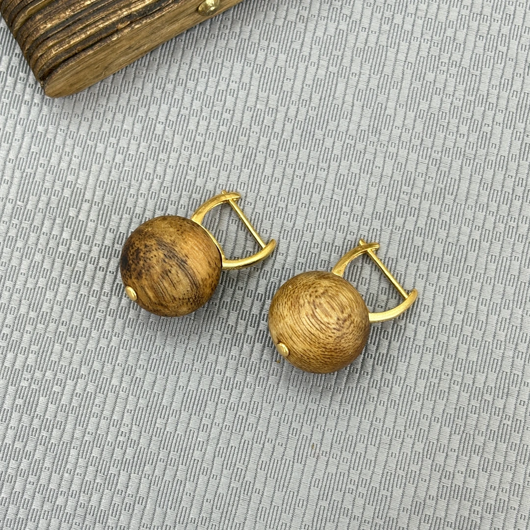 沉香【扶摇臻选】沉香耳饰多样性发其一(16mm+) 87