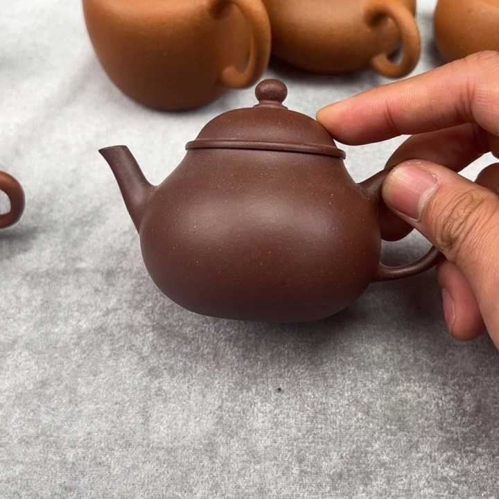 紫砂茶壶?****Y特练紫泥梨潘150cc