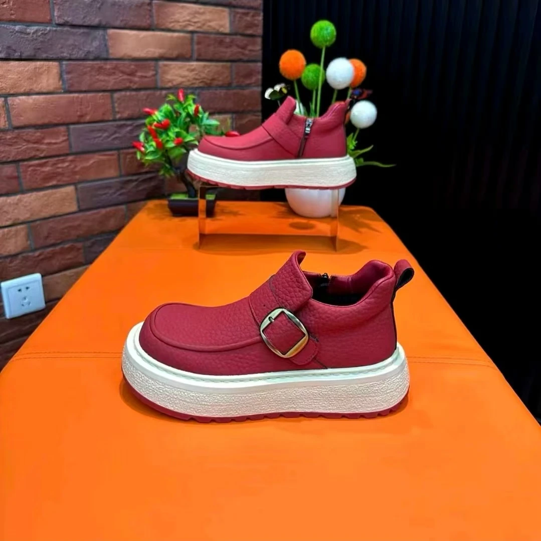 冬季新款时尚魔术贴男士加绒高帮棉鞋厚底防滑单棉同款运动休闲鞋