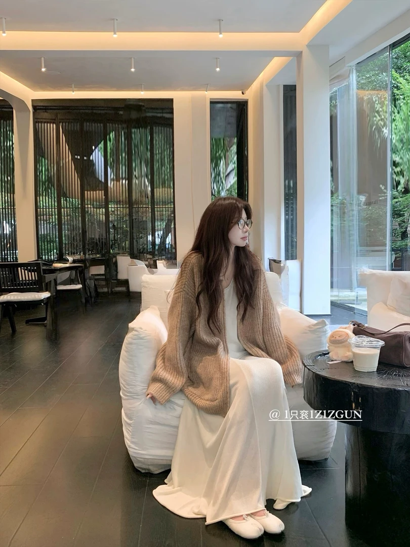 随性自在糯糯duanduan 拉链毛衣秋冬慵懒风宽松休闲外套