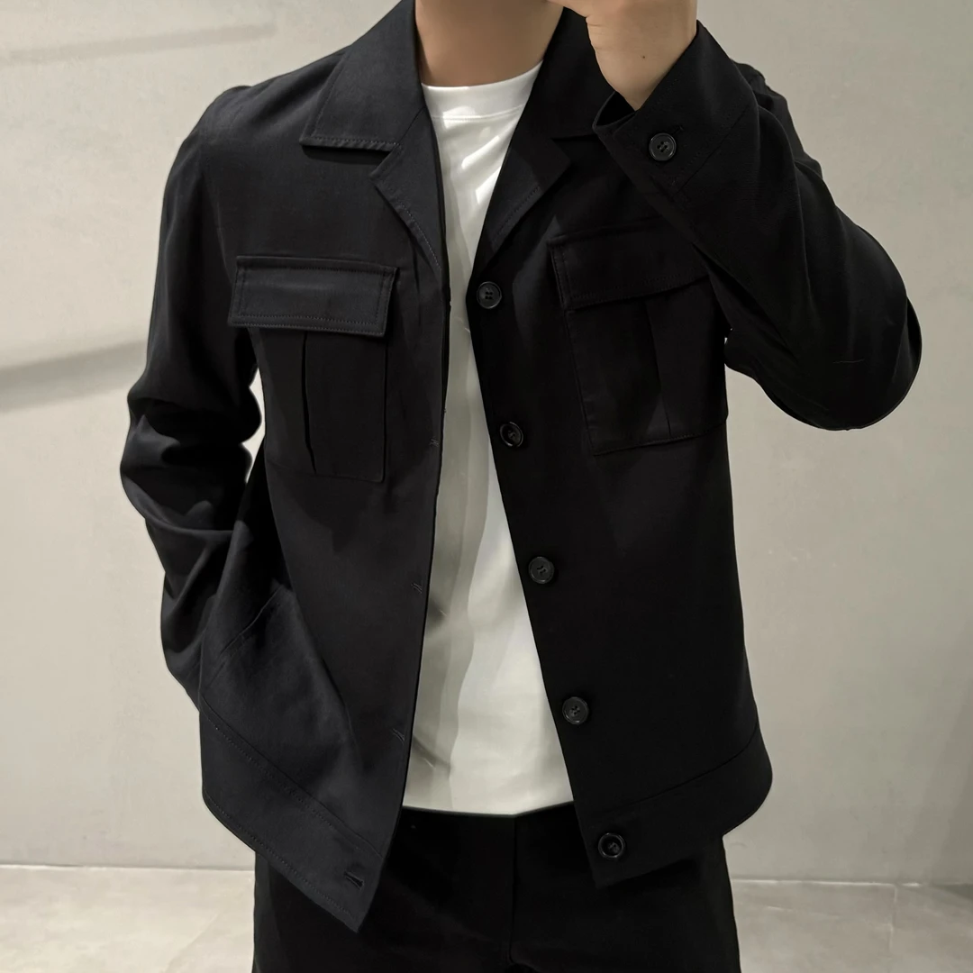 BLANDOO "福利款" 男士时尚百搭天*丝翻领夹克1003