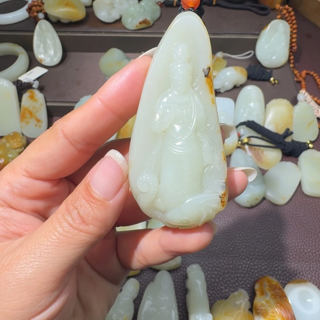 和田玉未镶嵌吊坠(不含链)