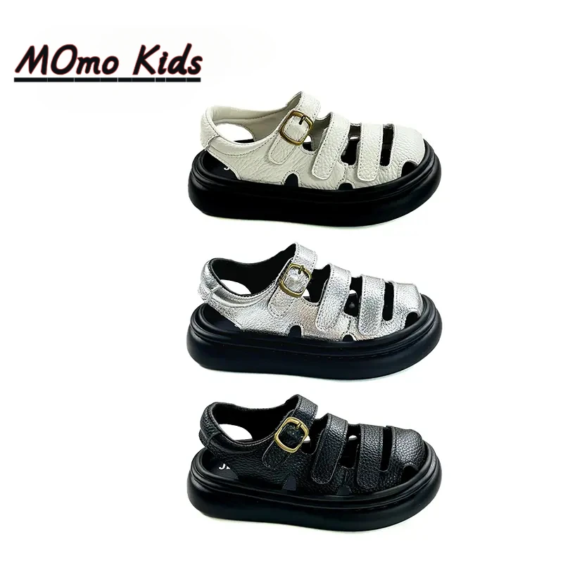 【儿童凉鞋】（头层牛皮）2025年夏季新款男童休闲鞋女童沙滩鞋-25057