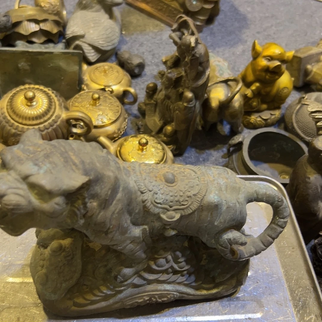 黄铜摆件，文房摆件工艺品平*