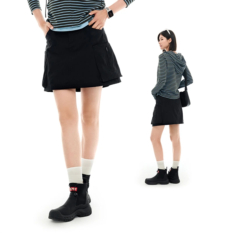 CLOUDSPACE/云上生活【轻盈小黑裙】工装风A字短裙女2025夏季半身裙