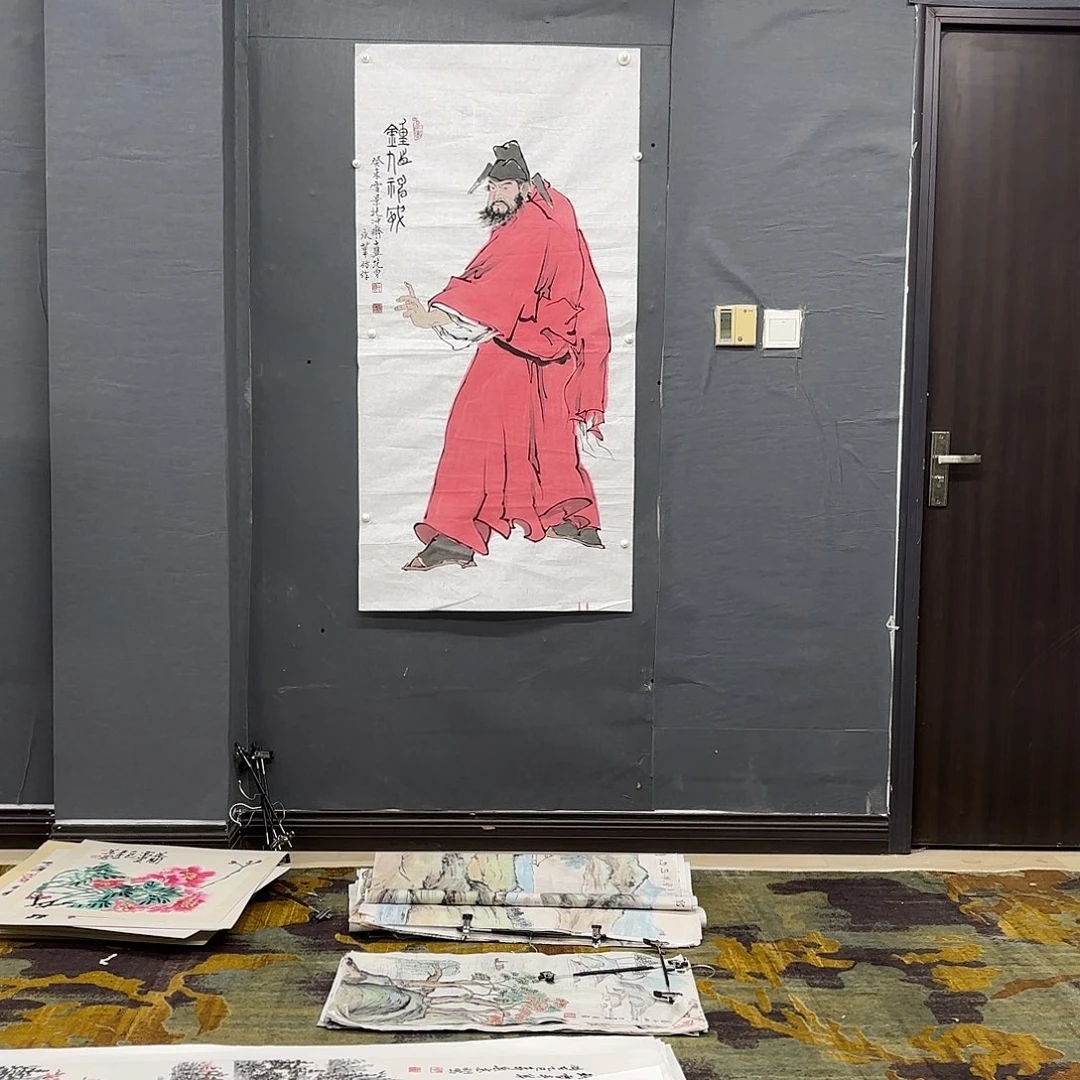 国画四尺人物作品童