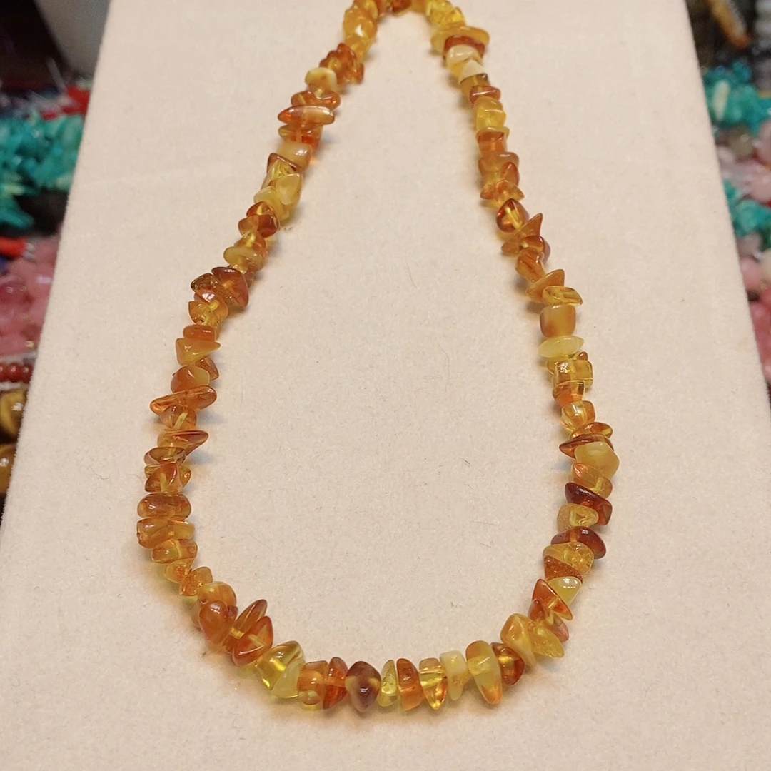 玛瑙/玉髓散珠天然蜜蜡琥珀碎碎一条