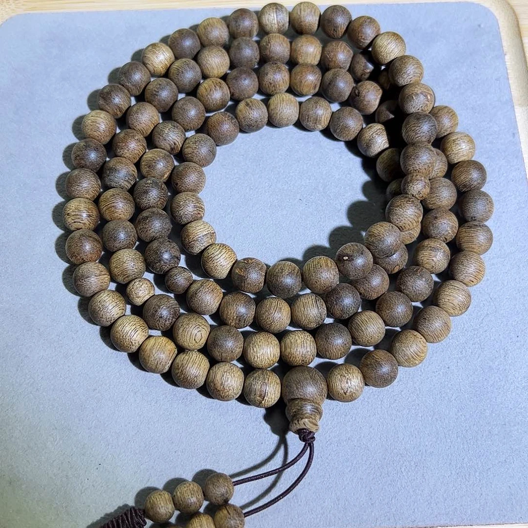 手串沉香天然文莱蛇皮老料108多圈 兰香雅甜