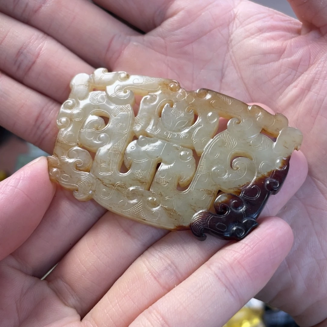 和田玉未镶嵌挂件葫****起