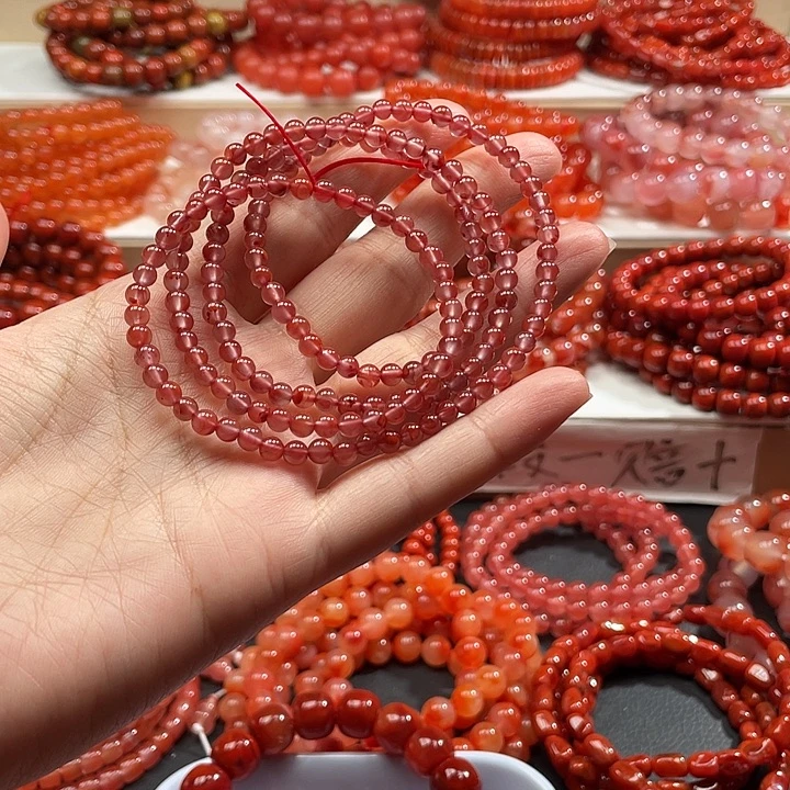 南红玛瑙未镶嵌手链