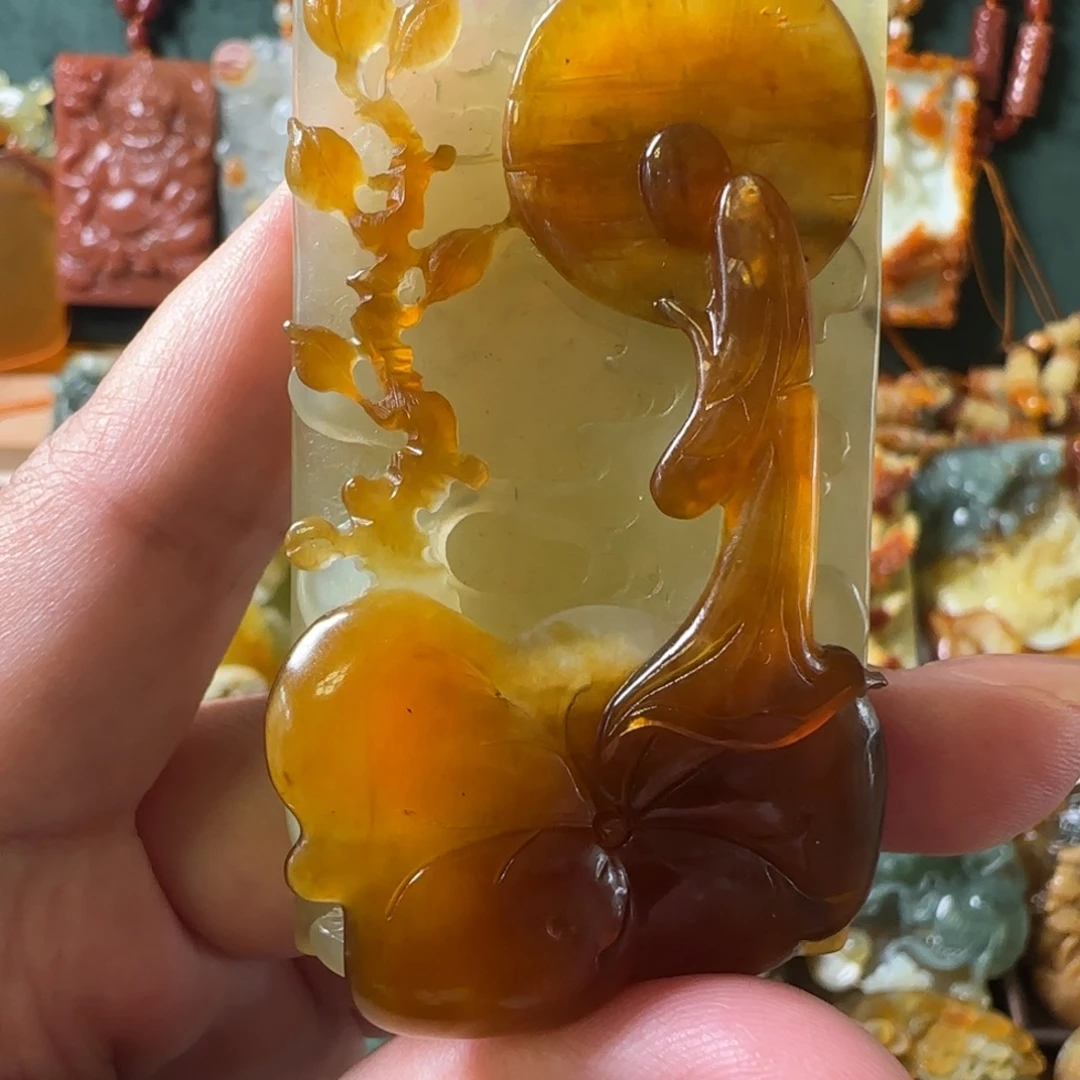 岫玉未镶嵌颈饰悟道