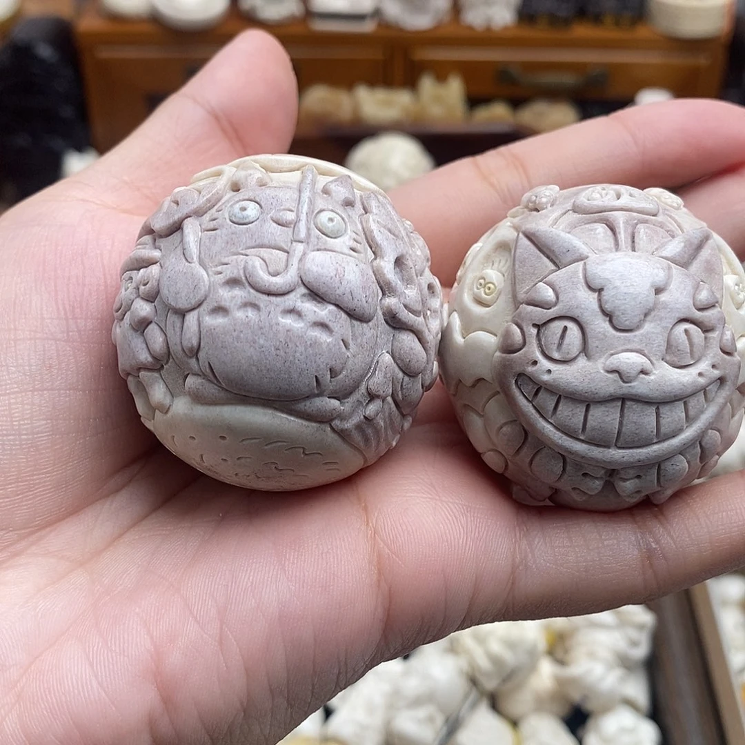 鹿骨把件c25龙猫手球44尺寸不退换