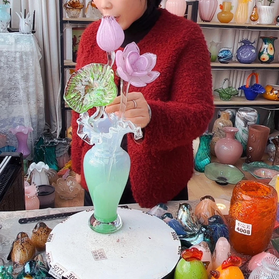 3花1瓶福利家悦琉璃工艺品