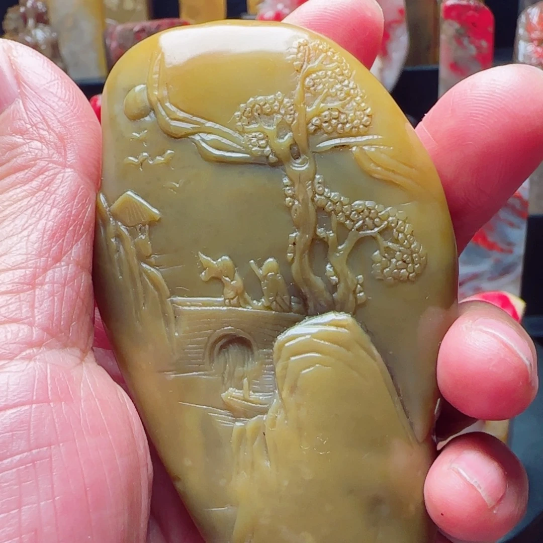 昌化石田黄石手玩