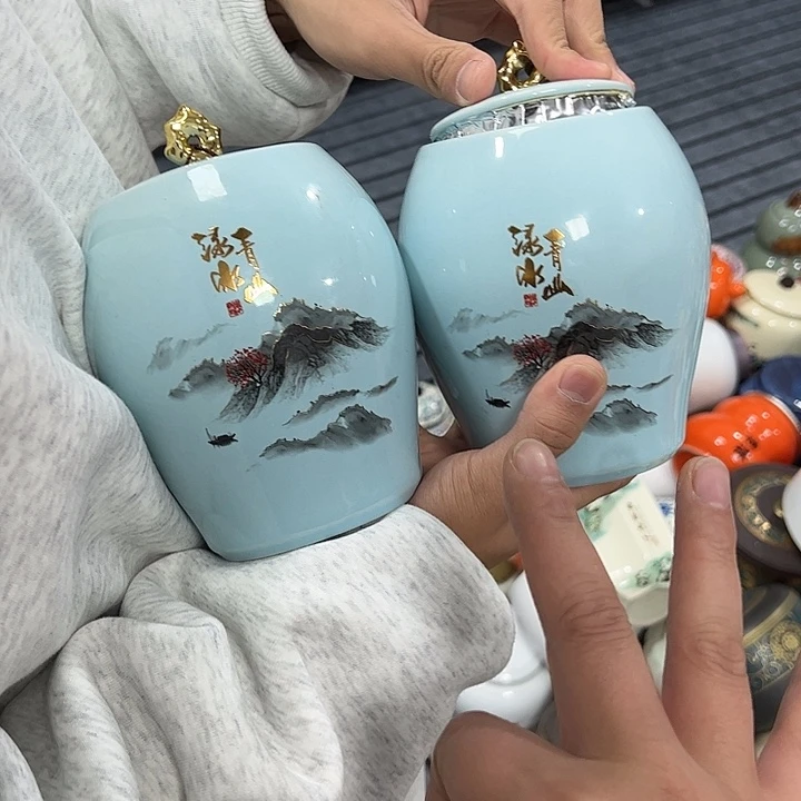茶叶罐陶瓷家用储物罐瑕疵品介意勿拍