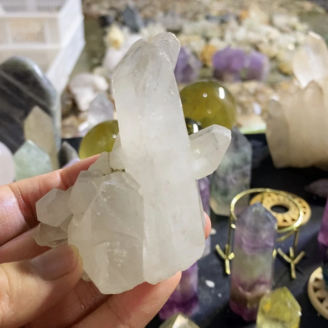 水晶珠宝半成品未镶嵌狗*2