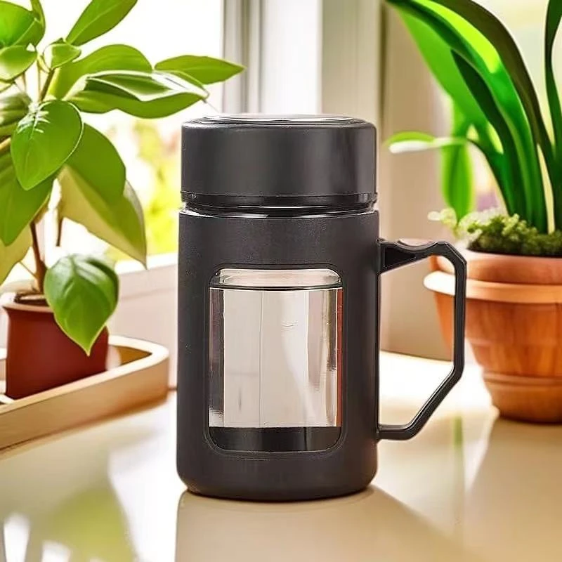 泡茶杯隔热把手玻璃水杯男女办公专用