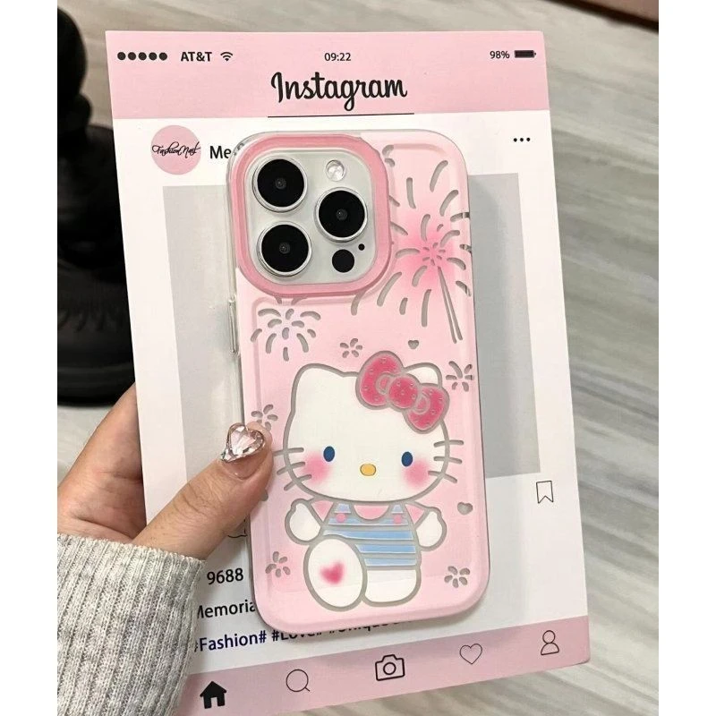 烟花kitty适用iPhone15/14/13手机壳12promax软16女xs苹果11xr
