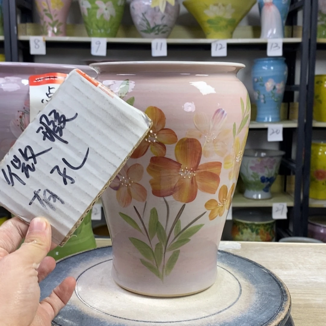 景德镇手工手绘陶瓷花盆