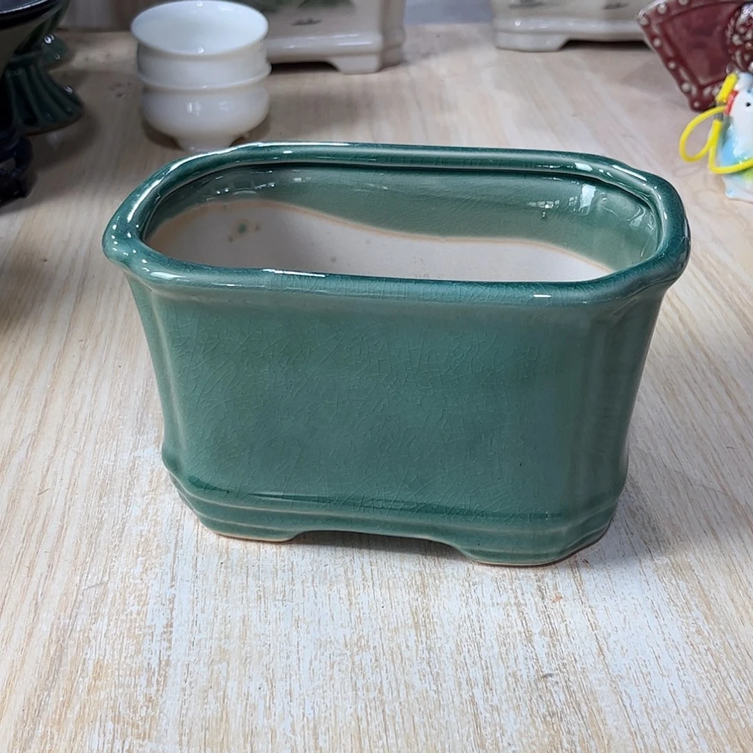 口径  17*12*11厘米陶瓷绿植多肉微瑕花盆